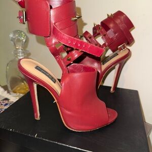 Alejandra G Red High Heel Sandals